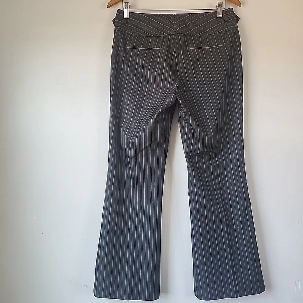 Body by Victoria Dress Pant Wide Leg Pinstripe Women's 8 Short Pants Slacks - Picture 8 of 9